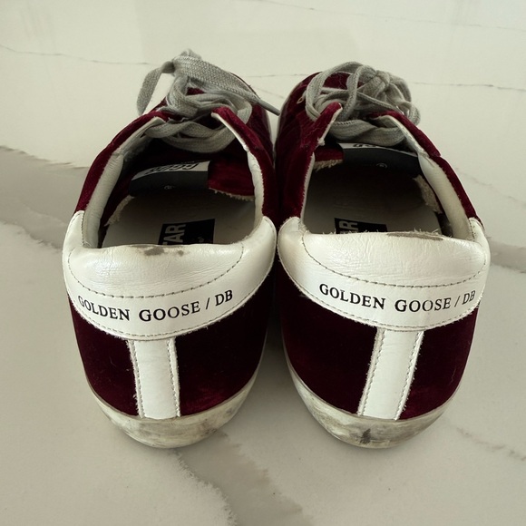 Golden Goose Burgundy Superstar sneakers velvet *rare* - Picture 4 of 8
